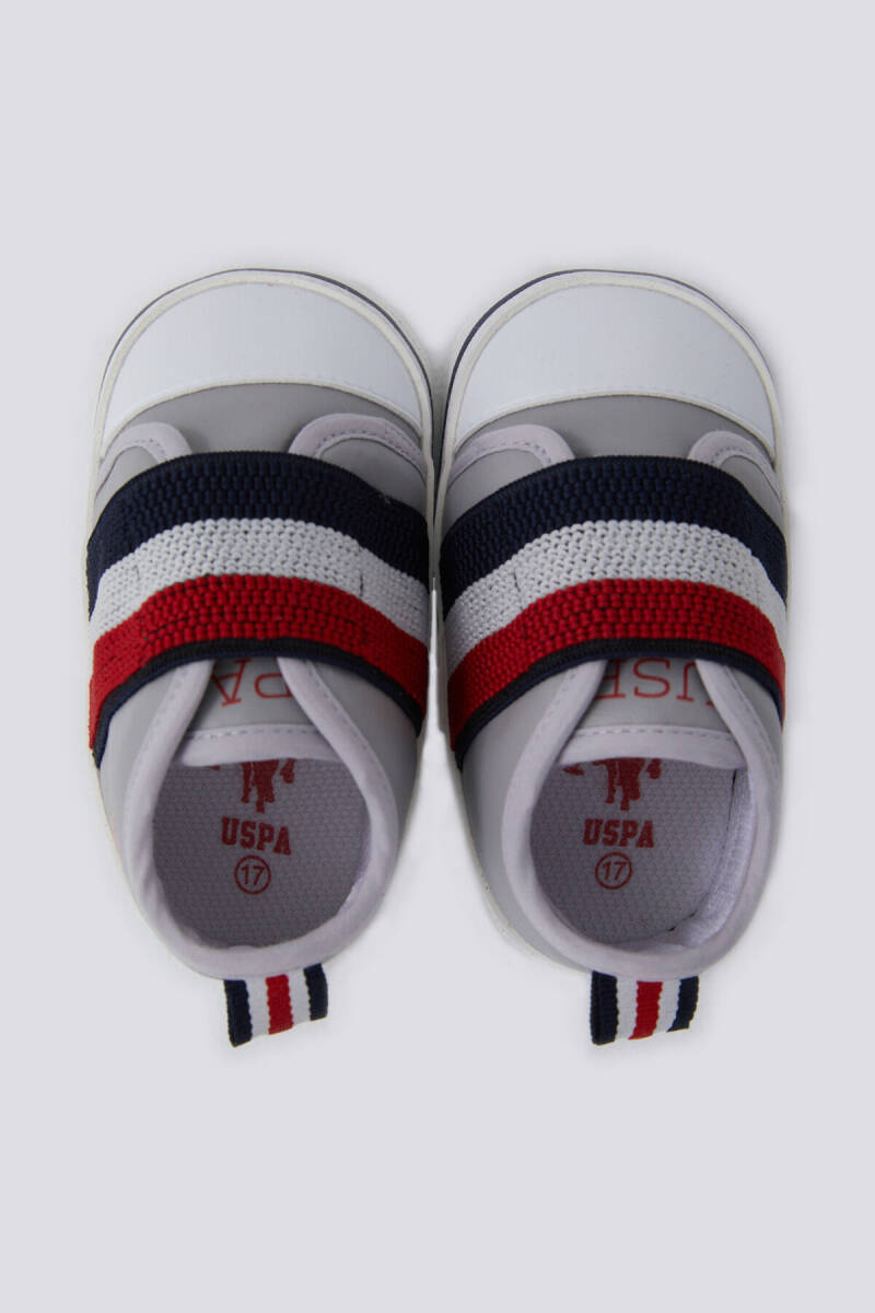 U.S. Polo Assn. Erkek Bebek Pamuklu Pigment Baskılı Yazlık Regular Fit Gri Ayakkabı USB1301-B-V3 - 5