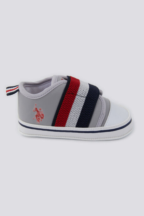 U.S. Polo Assn. Erkek Bebek Pamuklu Pigment Baskılı Yazlık Regular Fit Gri Ayakkabı USB1301-B-V3 (1)
