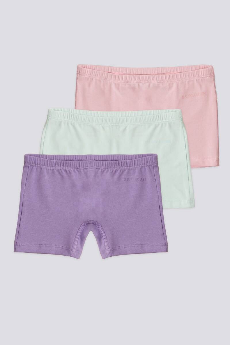 U.S. Polo Assn. Kız Çocuk Pigment Baskılı Yazlık Regular Fit Mor Boxer US1679-C-V1 - 1