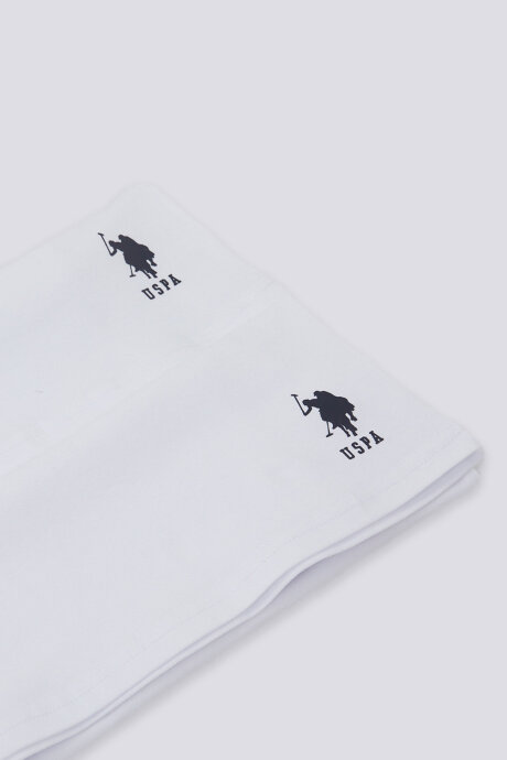 U.S. Polo Assn. Erkek Çocuk Pamuklu Bisiklet Yaka Pigment Baskılı Kışlık Regular Fit Beyaz İç Giyim US1384-C-V1 (1)