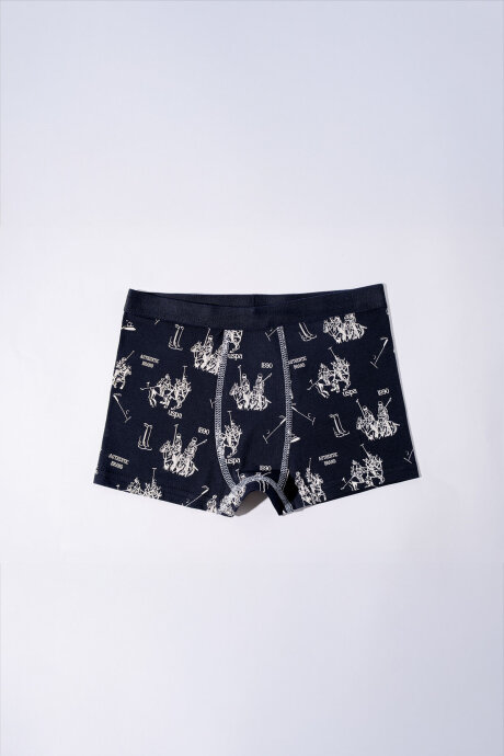 U.S. Polo Assn. Erkek Çocuk Pamuklu Kışlık Regular Fit Lacivert Boxer US2252-C-V1 (1)