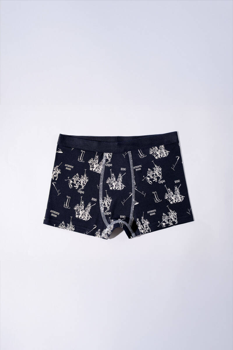 U.S. Polo Assn. Erkek Çocuk Pamuklu Kışlık Regular Fit Lacivert Boxer US2252-C-V1 - 2