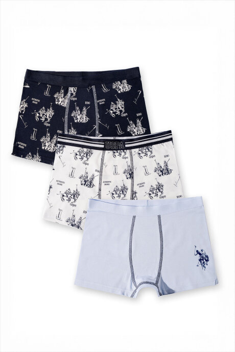 U.S. Polo Assn. Erkek Çocuk Pamuklu Kışlık Regular Fit Lacivert Boxer US2252-C-V1