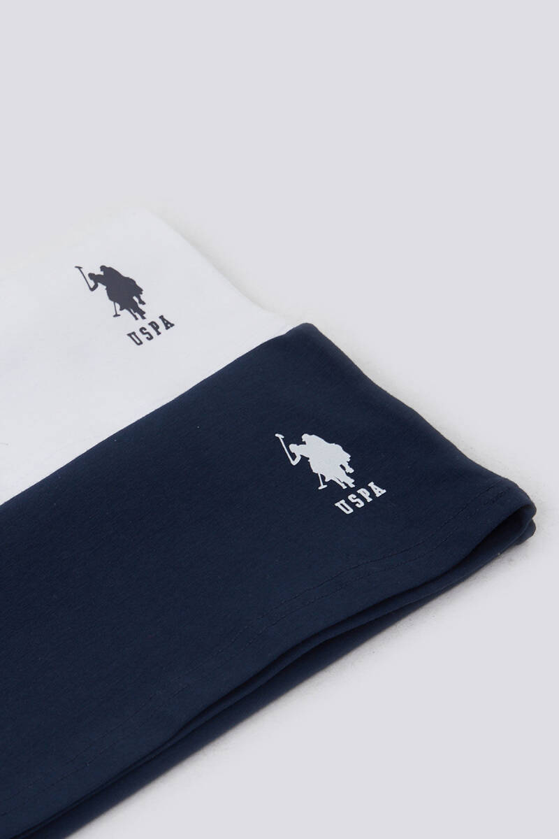 U.S. Polo Assn. Erkek Çocuk Bisiklet Yaka Pigment Baskılı Kışlık Regular Fit Mavi İç Giyim US1380-C-V1 - 4
