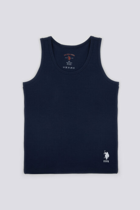 U.S. Polo Assn. Erkek Çocuk Bisiklet Yaka Pigment Baskılı Kışlık Regular Fit Mavi İç Giyim US1380-C-V1 (1)