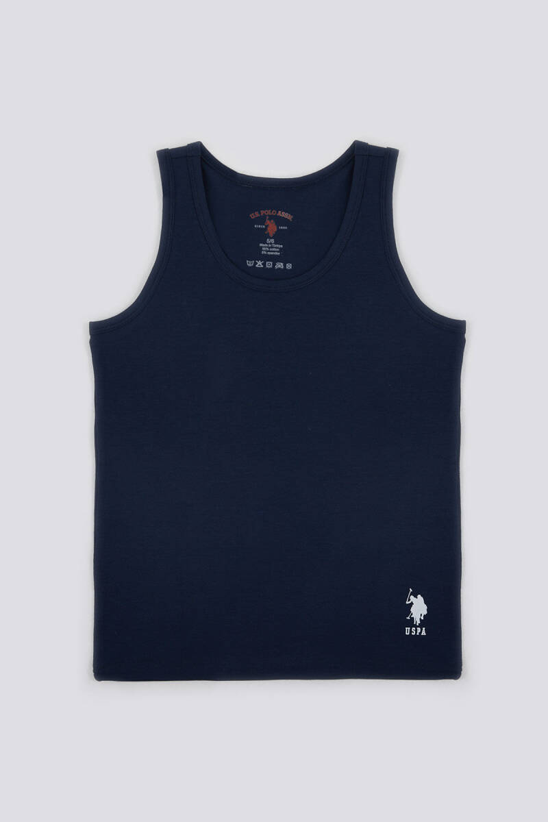 U.S. Polo Assn. Erkek Çocuk Bisiklet Yaka Pigment Baskılı Kışlık Regular Fit Mavi İç Giyim US1380-C-V1 - 2
