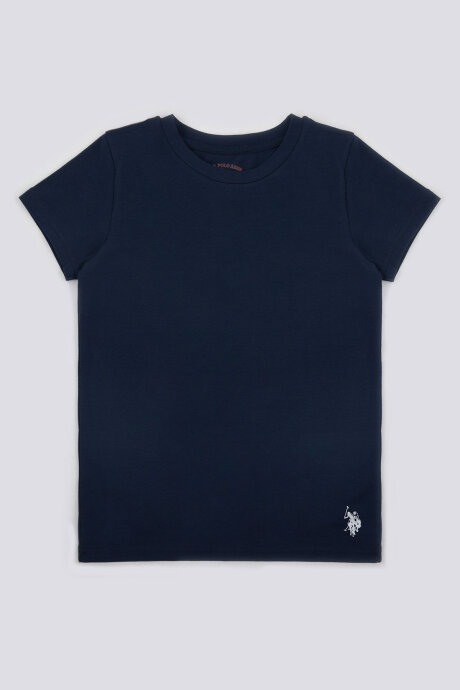 U.S. Polo Assn. Erkek Çocuk Pamuklu Bisiklet Yaka Pigment Baskılı Kışlık Regular Fit Mavi İç Giyim US1382-C-V2