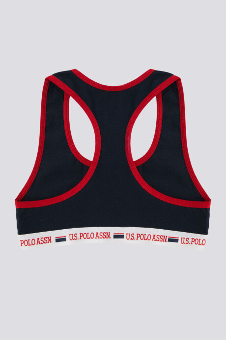 U.S. Polo Assn. Kız Çocuk Pamuklu Bisiklet Yaka Pigment Baskılı Yazlık Regular Fit Beyaz Boxer US1681-C-V1 - 3