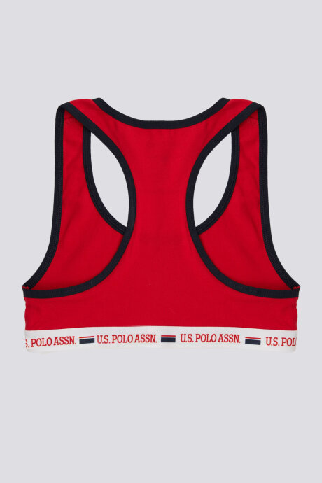 U.S. Polo Assn. Kız Çocuk Pamuklu Bisiklet Yaka Pigment Baskılı Yazlık Regular Fit Beyaz Boxer US1681-C-V1 - 5