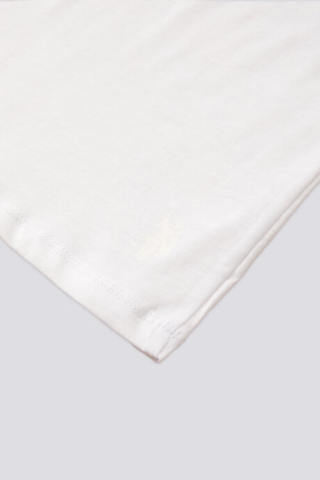 U.S. Polo Assn. Kız Çocuk Bisiklet Yaka Pigment Baskılı Yazlık Regular Fit Beyaz Fanila US1673-C-V1 (1)