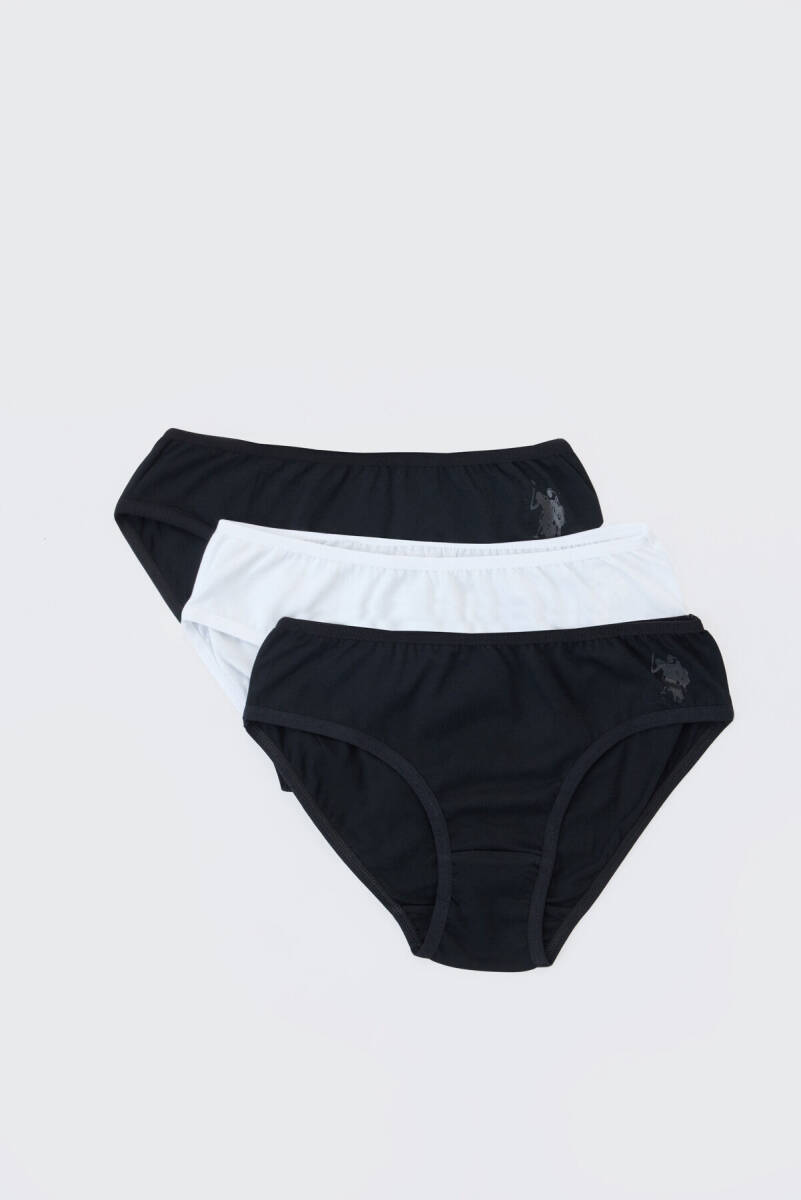 U.S. Polo Assn. Kız Çocuk Pamuklu Pigment Baskılı Yaz/Kış Regular Fit Çok Renkli Külot US1682-C-V1 - 1