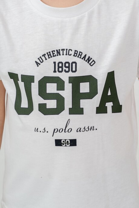 U.S. Polo Assn. Erkek Çocuk Pamuklu Bisiklet Yaka Baskılı Yazlık Regular Fit Haki Bermuda Takım US2473-C-V2 - 6