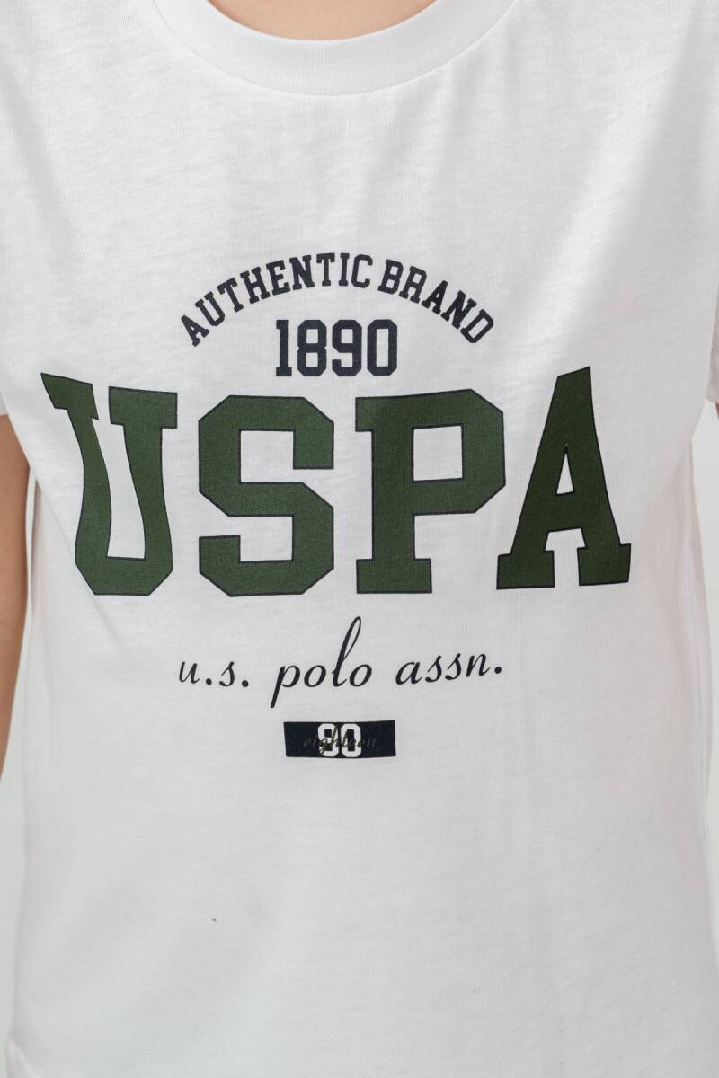 U.S. Polo Assn. Erkek Çocuk Pamuklu Bisiklet Yaka Baskılı Yazlık Regular Fit Haki Bermuda Takım US2473-C-V2 - 6