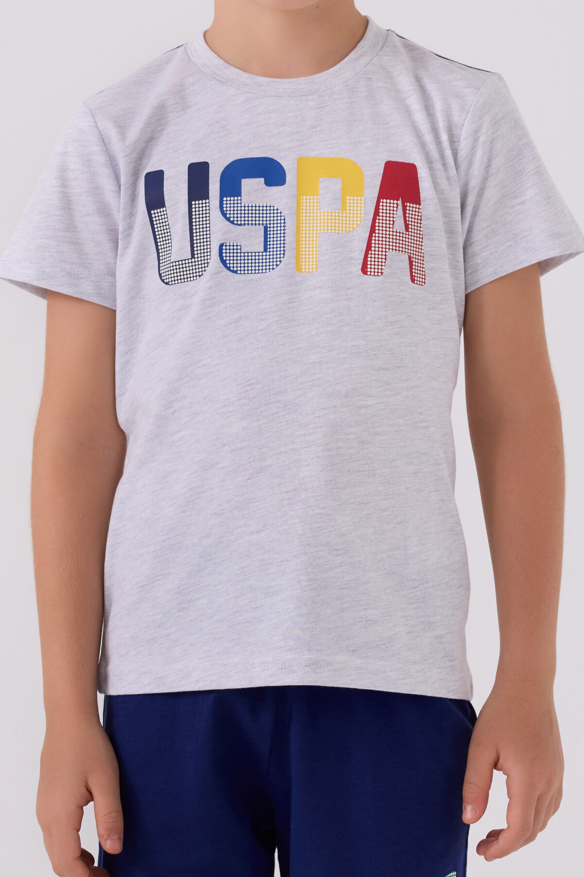 U.S. Polo Assn Erkek Çocuk Gri Bermuda Takım