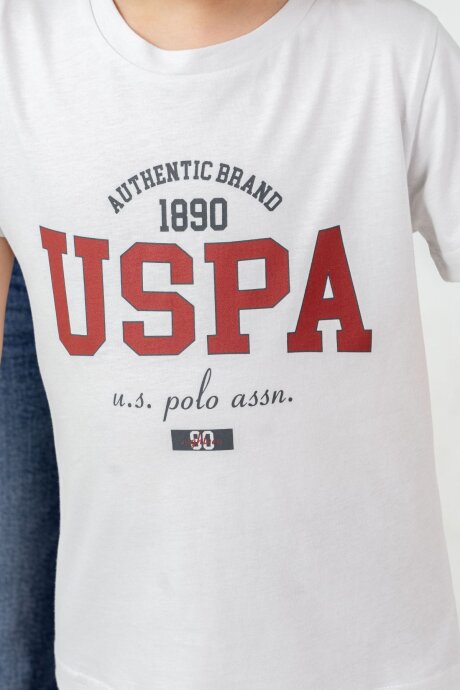 U.S. Polo Assn. Erkek Çocuk Pamuklu Bisiklet Yaka Baskılı Yazlık Regular Fit Kırmızı Bermuda Takım US2473-C-V1 - 3