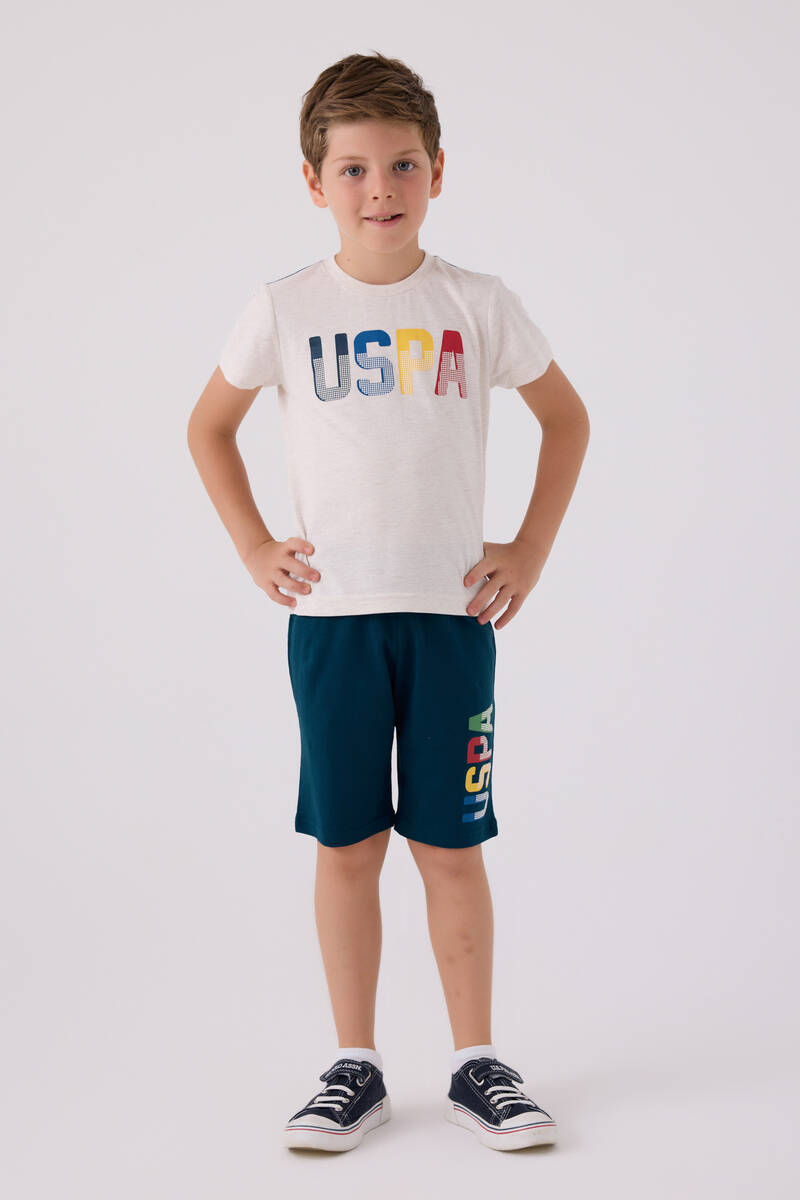 U.S. Polo Assn. Erkek Çocuk Krem Bermuda Takım U.S. Polo Assn. Erkek Çocuk Krem Bermuda Takım
