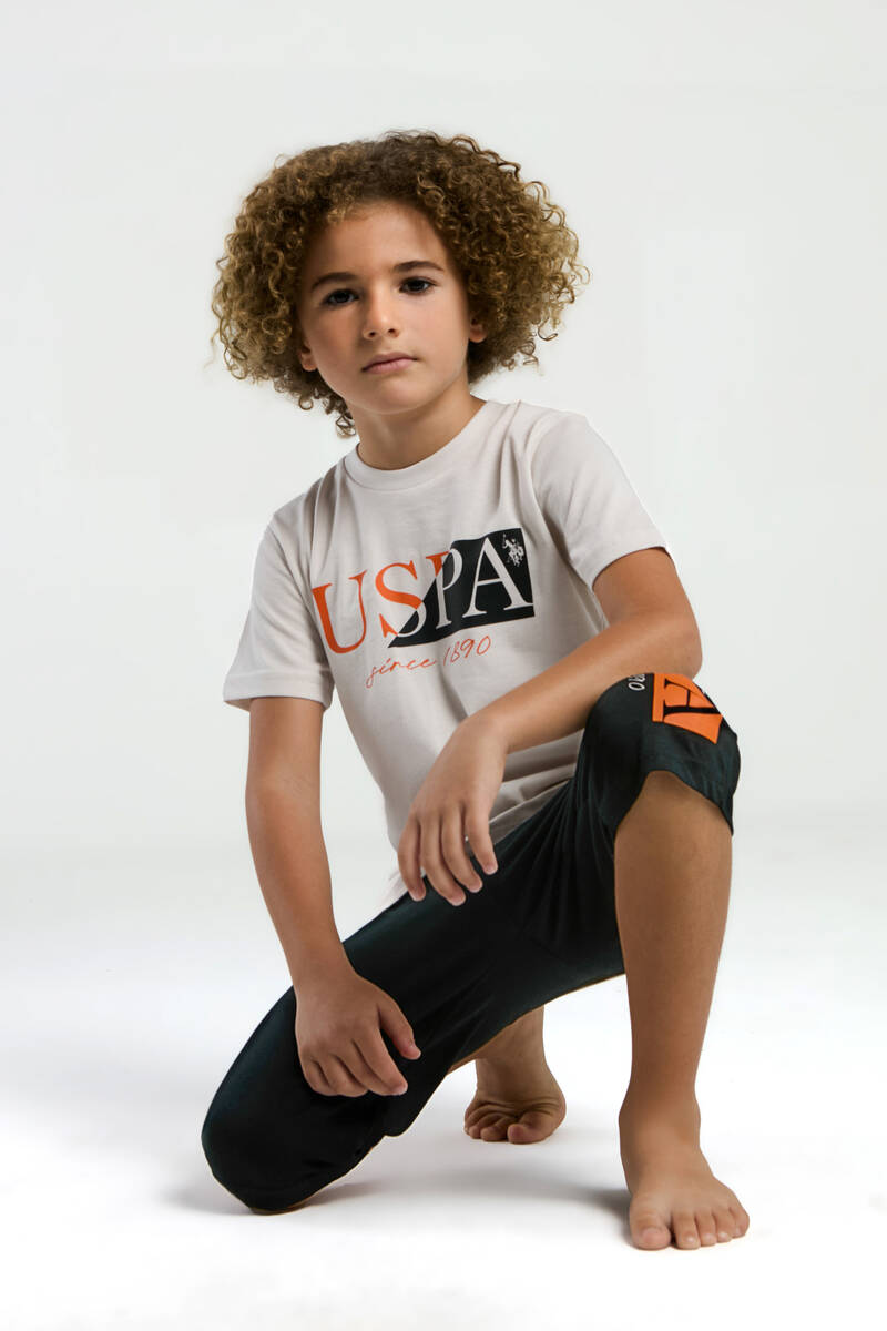 U.S. Polo Assn. Erkek Çocuk Krem Kapri Takım U.S. Polo Assn. Erkek Çocuk Krem Kapri Takım