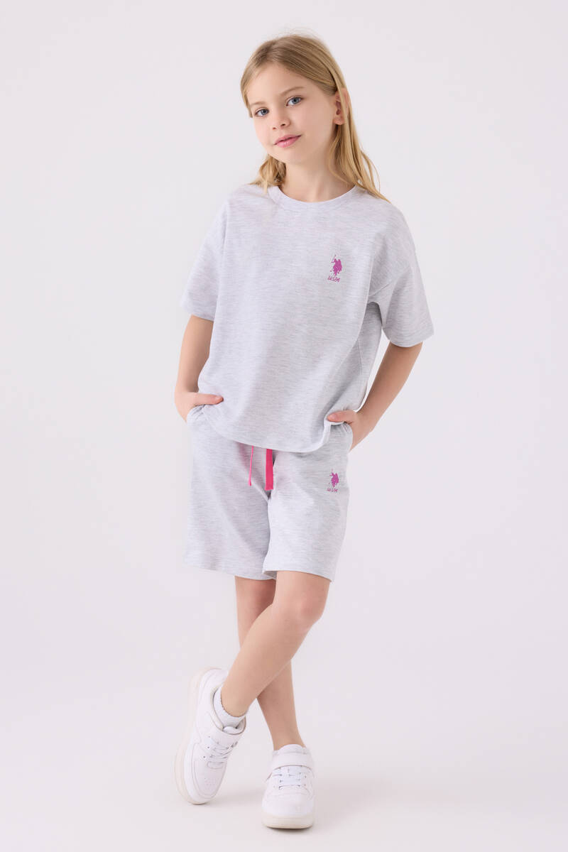 U.S. Polo Assn. Kız Çocuk Gri Bermuda Takım U.S. Polo Assn. Kız Çocuk Gri Bermuda Takım