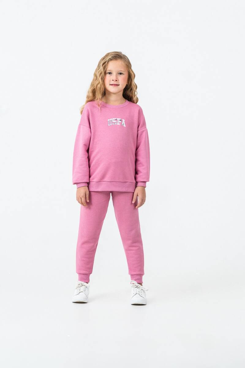 KIZ ÇOCUK EŞOFMAN TAKIMI Karanfil  KIZ ÇOCUK EŞOFMAN TAKIMI Karanfil