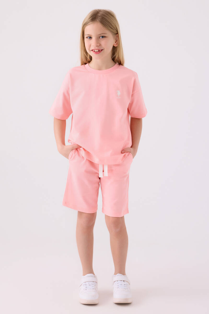 U.S. Polo Assn. Kız Çocuk Pembe Bermuda Takım U.S. Polo Assn. Kız Çocuk Pembe Bermuda Takım