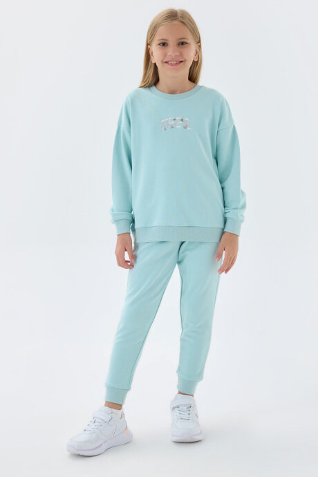U.S. Polo Assn. Kız Çocuk Pamuklu Kışlık Regular Fit Mavi Eşofman Takımı US1667-C-V5 (1)