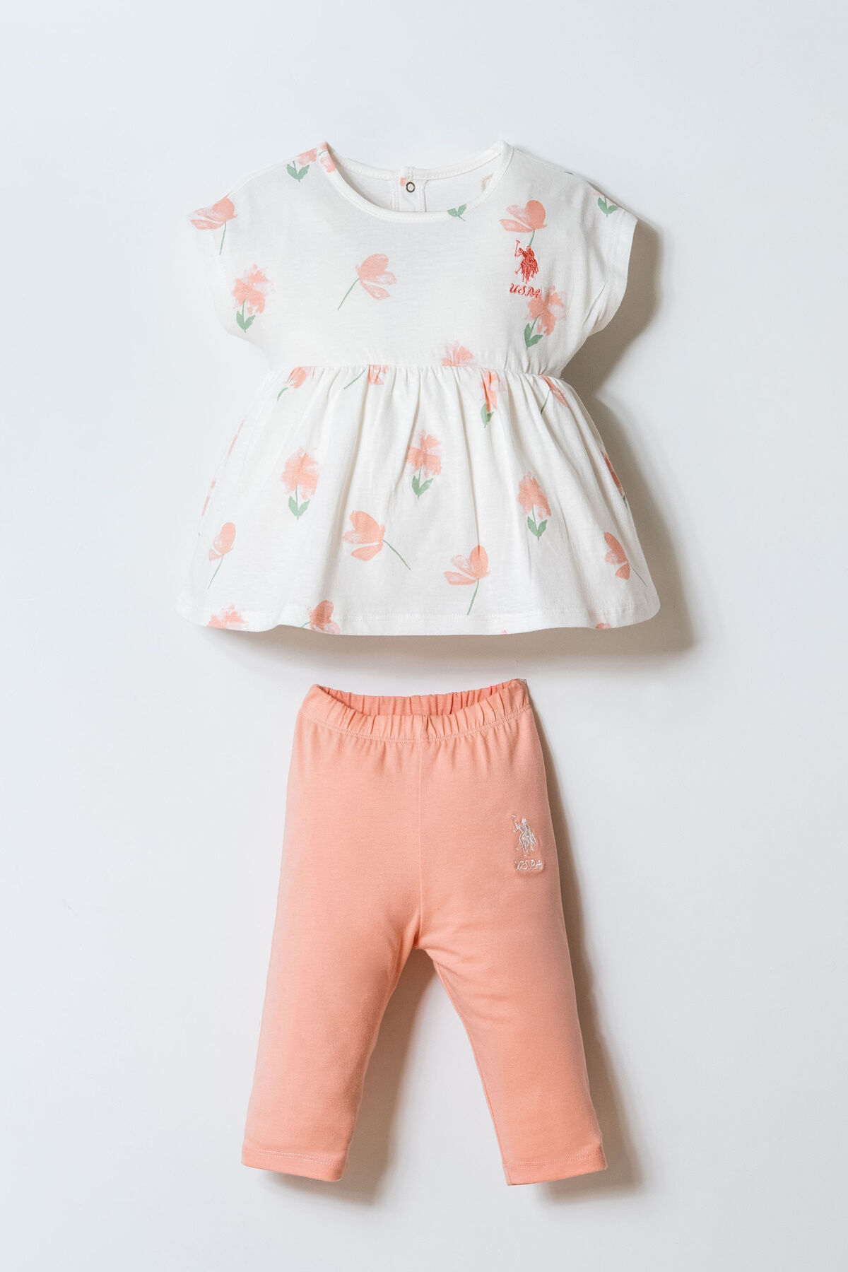 U.S. Polo Assn. Kız Bebek Beyaz Takım