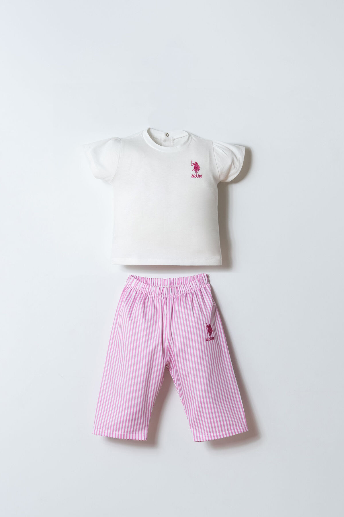 U.S. Polo Assn. Kız Bebek Beyaz Bebek Takım