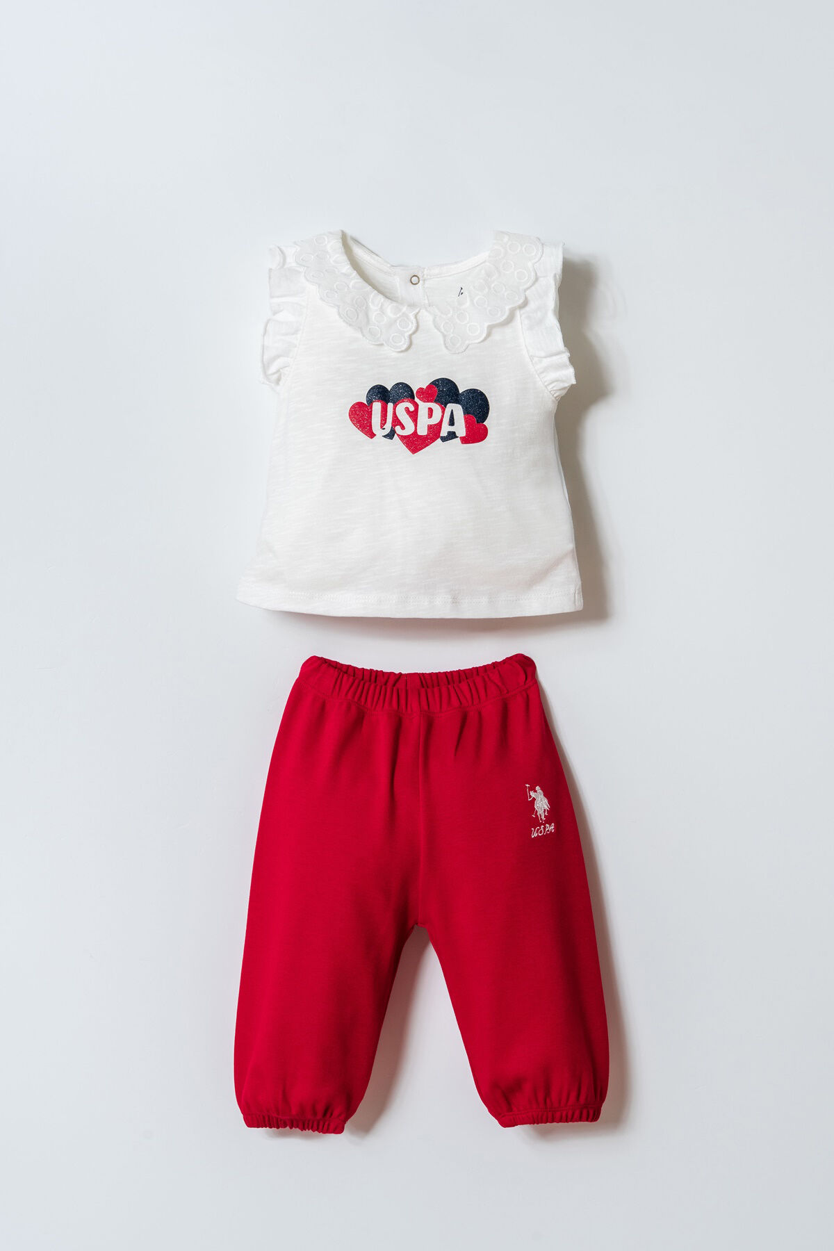 U.S. Polo Assn. Kız Bebek Beyaz Takım