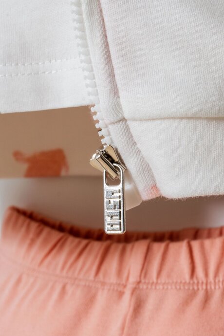 U.S. Polo Assn. Kız Bebek %100 Pamuk Fermuarlı Yaka Nakışlı Yazlık Regular Fit Beyaz 3'Lü Bebek Takımı USB2990-C-V1 - 5