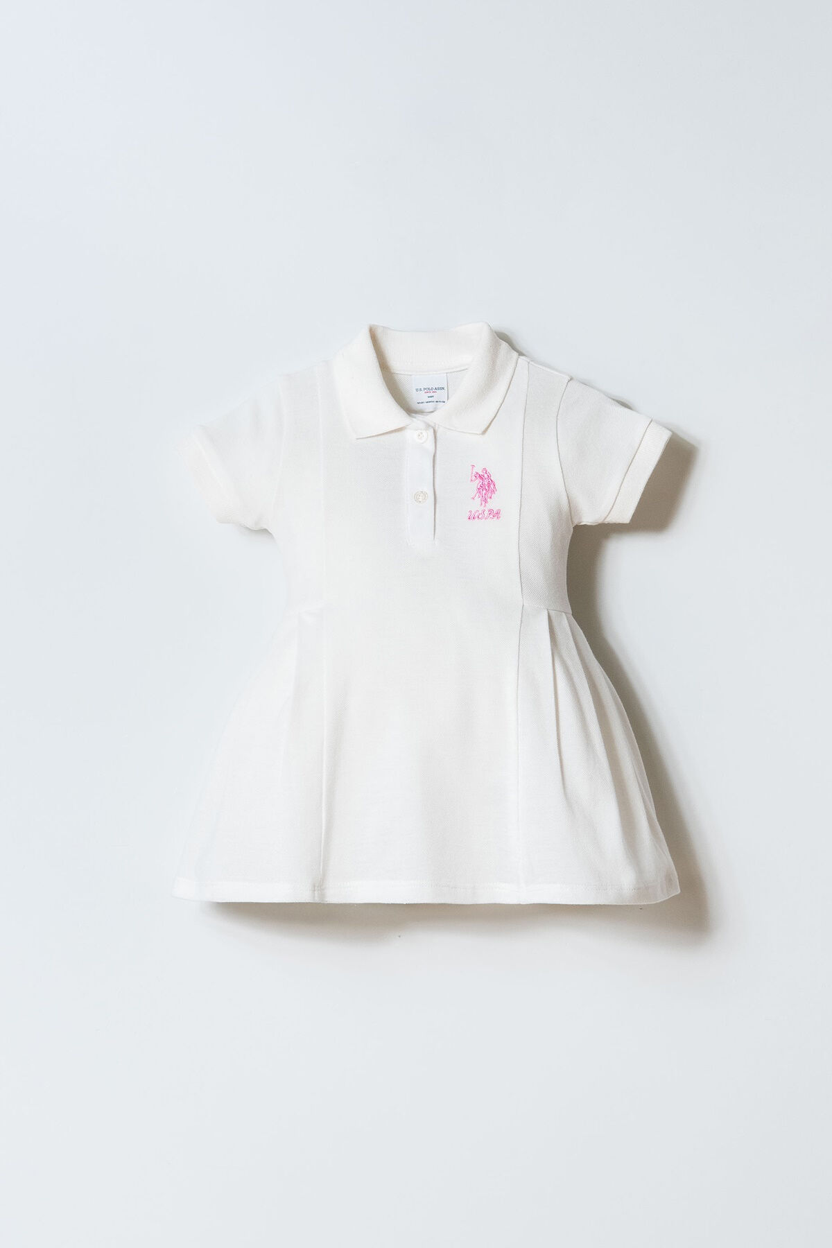 U.S. Polo Assn. Kız Bebek Beyaz Elbise