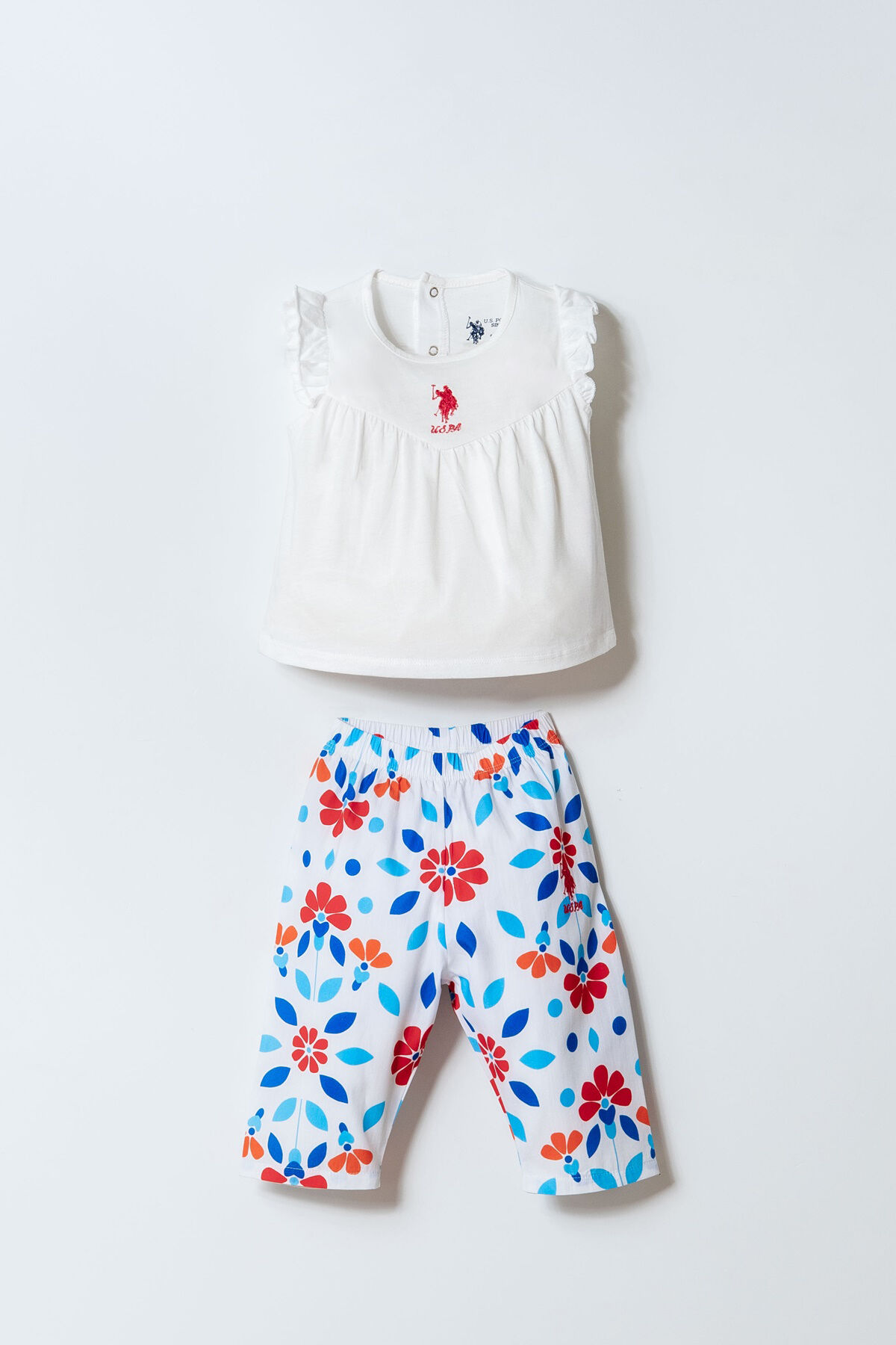 U.S. Polo Assn. Kız Bebek Beyaz Takım