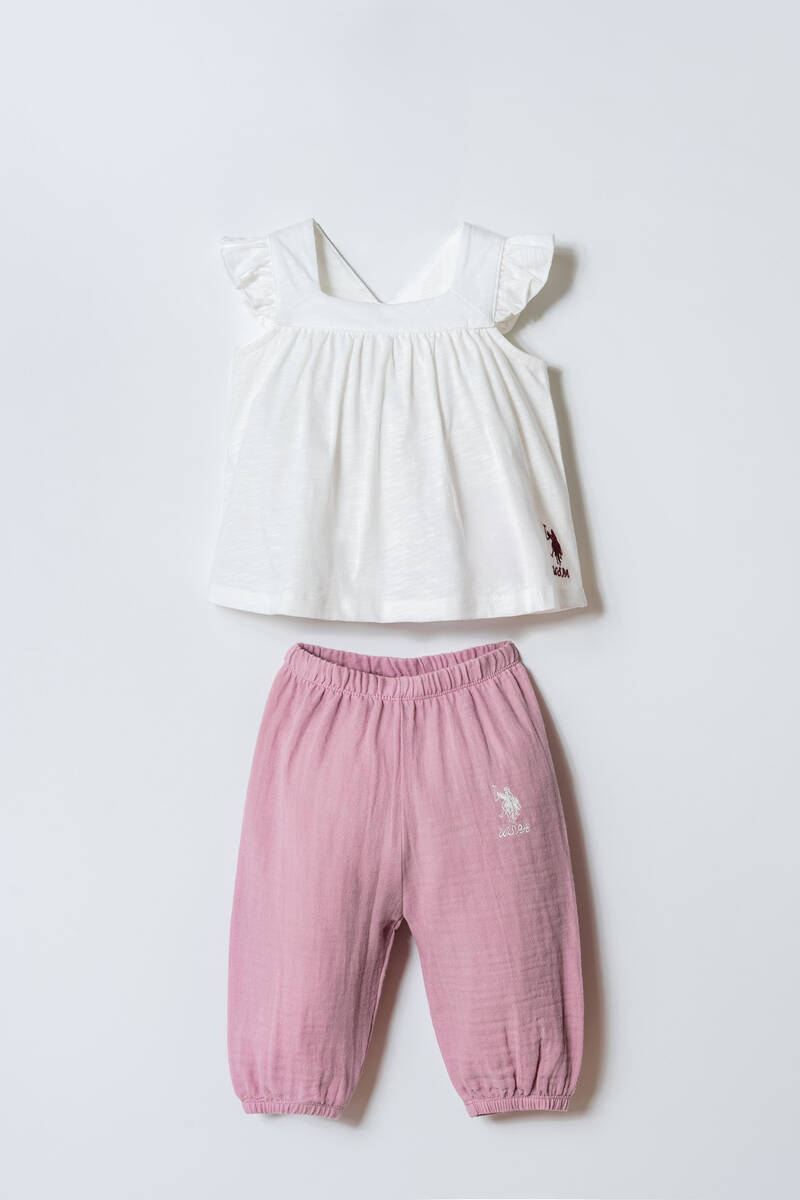 U.S. Polo Assn. Kız Bebek Mor Takım