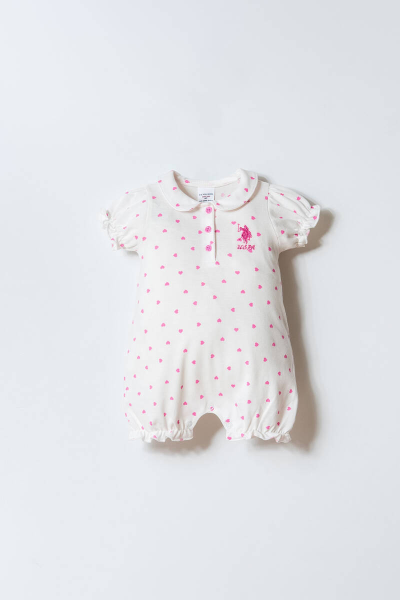 U.S. Polo Assn. Kız Bebek Beyaz Tulum