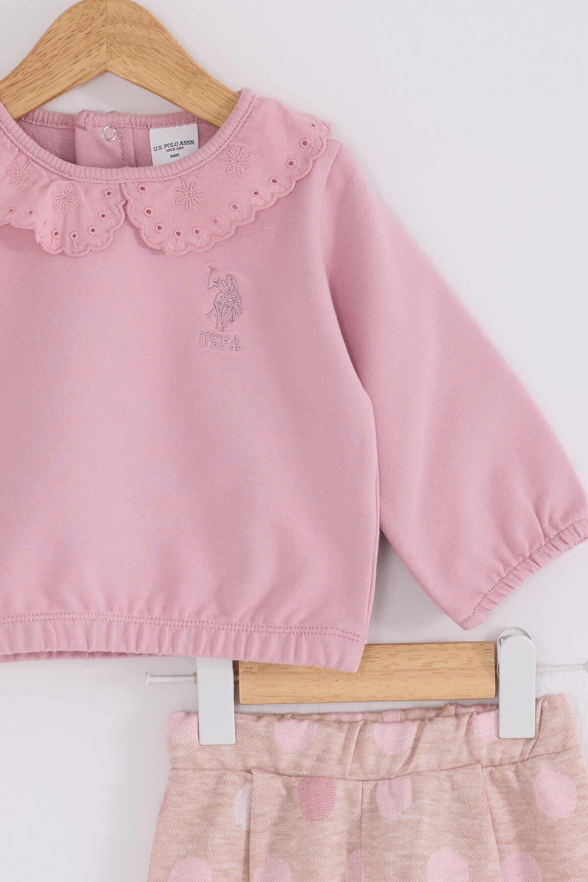 U.S. Polo Assn Kız Bebek Pembe Takım