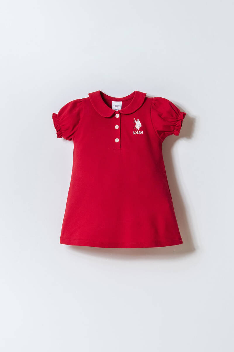U.S. Polo Assn. Kız Bebek Kırmızı Elbise