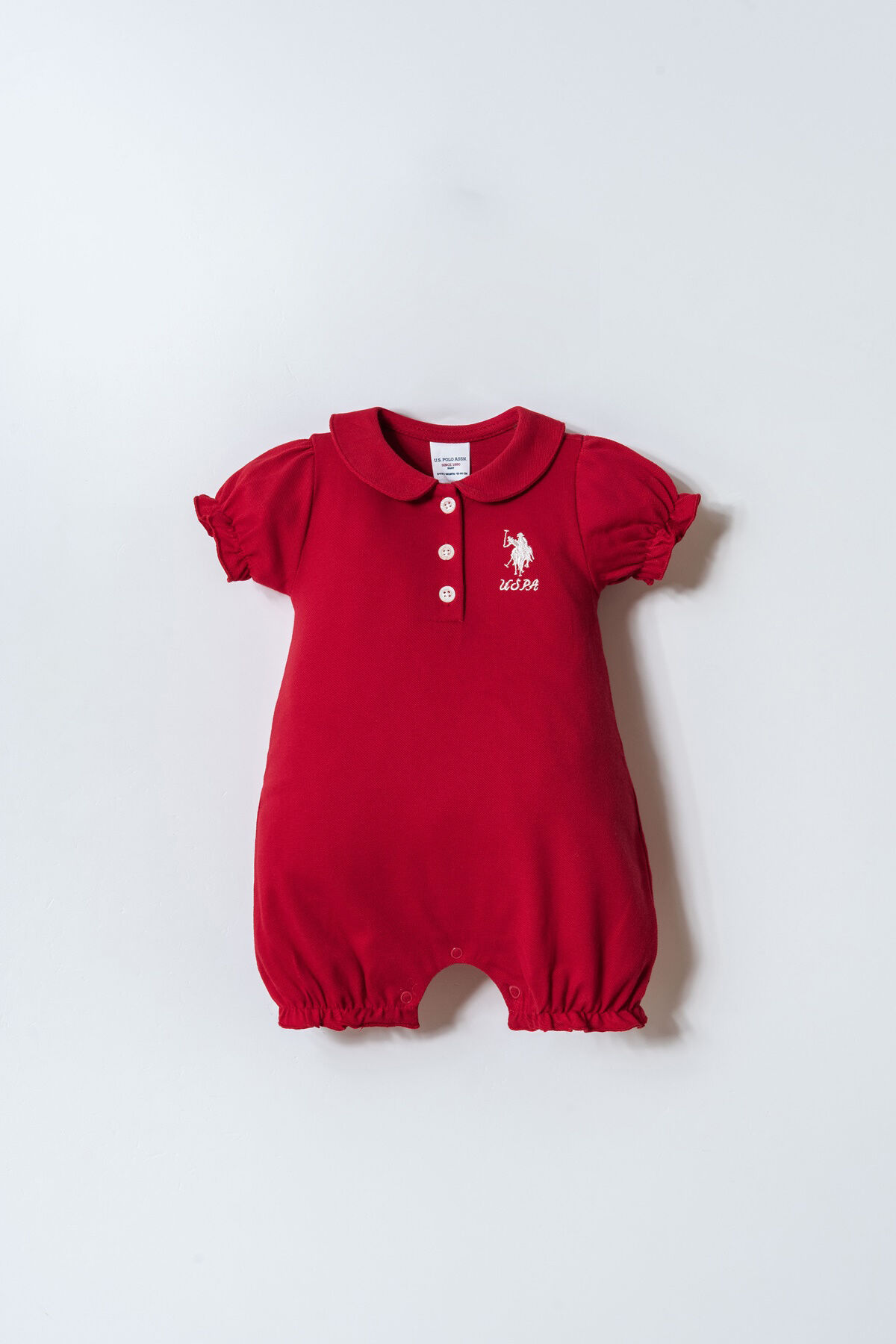U.S. Polo Assn. Kız Bebek Kırmızı Tulum