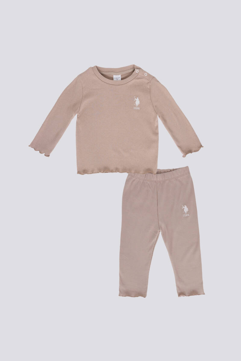 U.S. Polo Assn. Kız Bebek Krem 2'li Bebek Takım U.S. Polo Assn. Kız Bebek Krem 2'li Bebek Takım