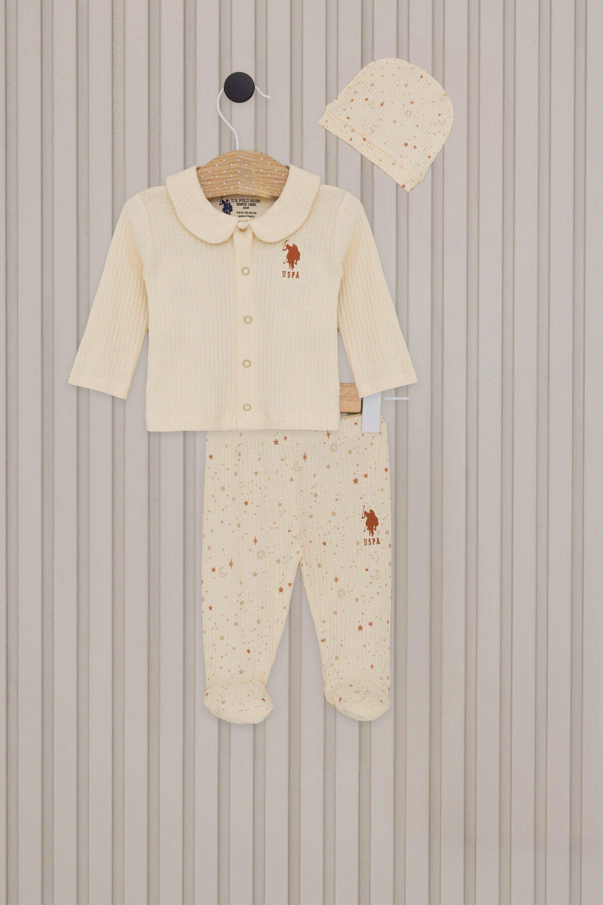 U.S. Polo Assn Kız Bebek Krem Takım