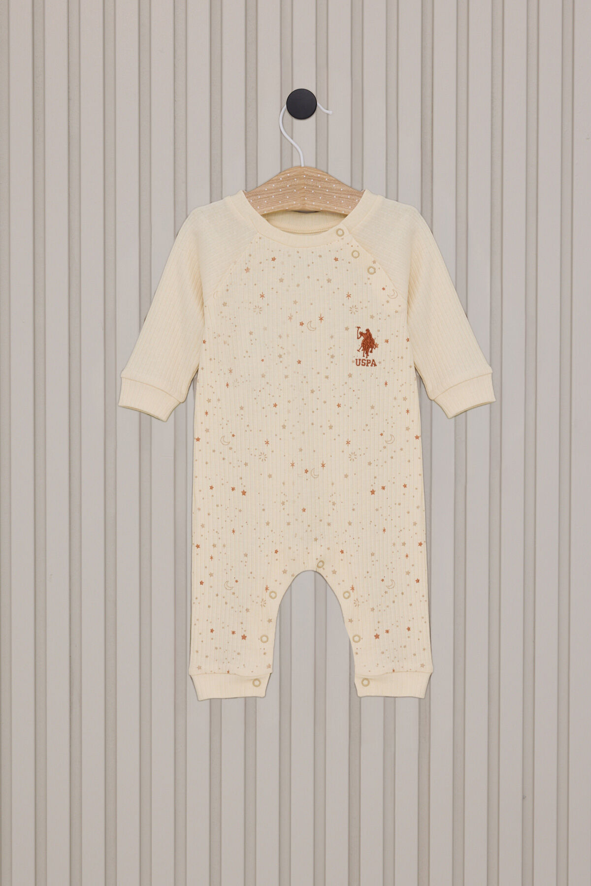 U.S. Polo Assn Kız Bebek Krem Tulum
