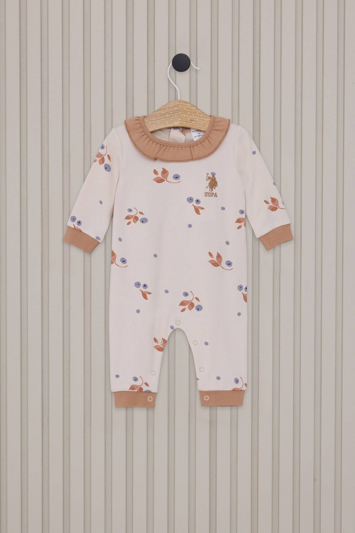 U.S. Polo Assn Kız Bebek Krem Tulum