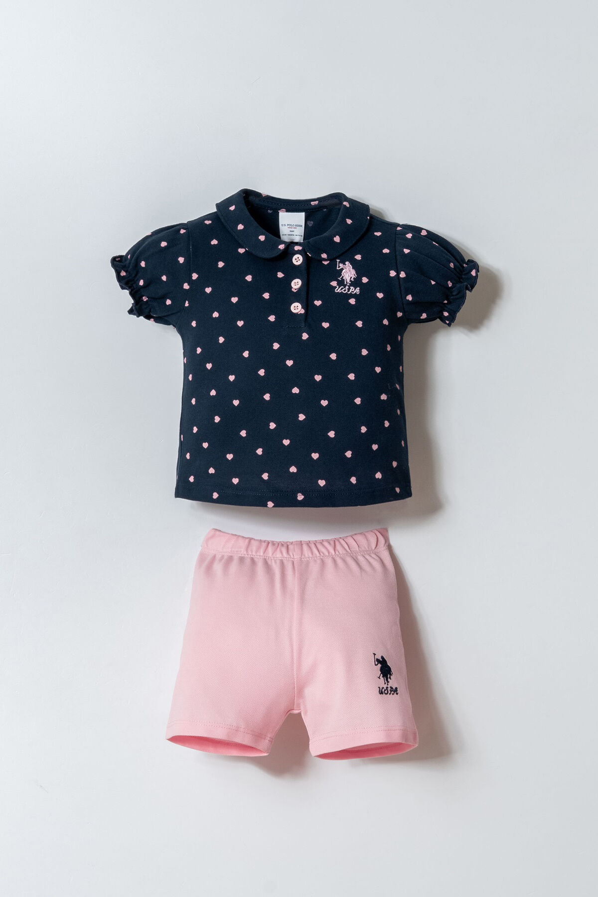 U.S. Polo Assn. Kız Bebek Lacivert Şort Takım
