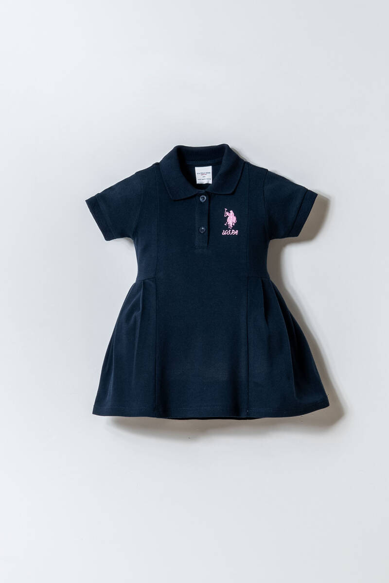 U.S. Polo Assn. Kız Bebek Lacivert Elbise