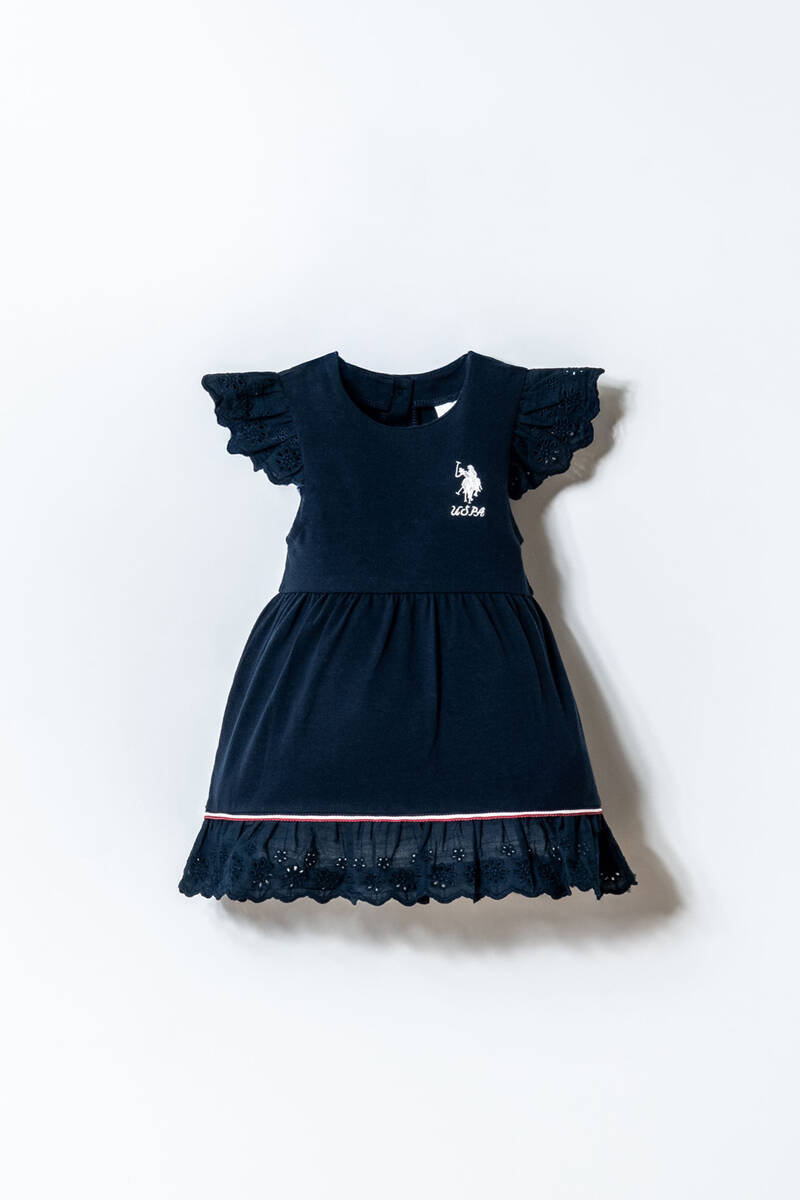 U.S. Polo Assn. Kız Bebek Lacivert Elbise