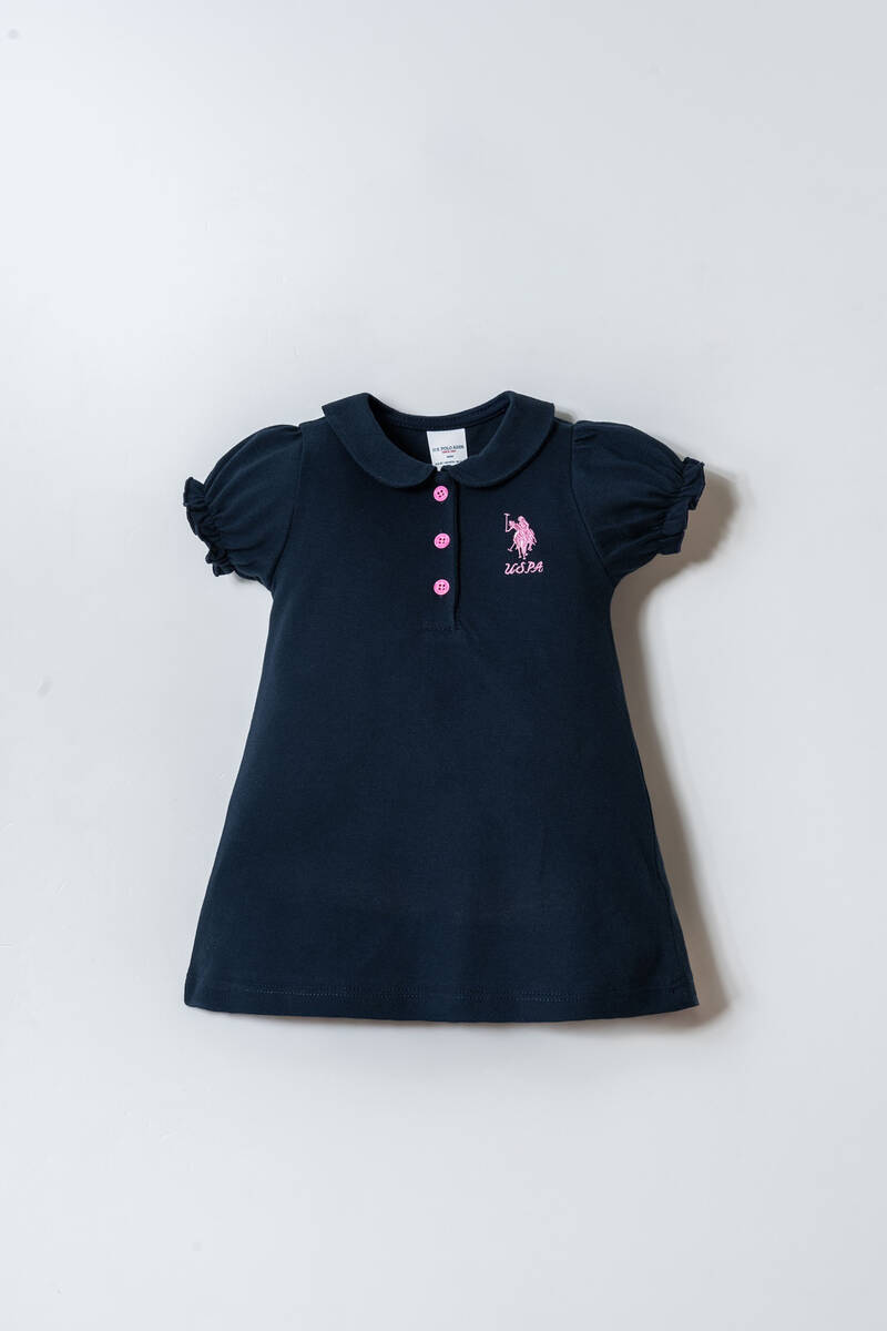 U.S. Polo Assn. Kız Bebek Lacivert Elbise
