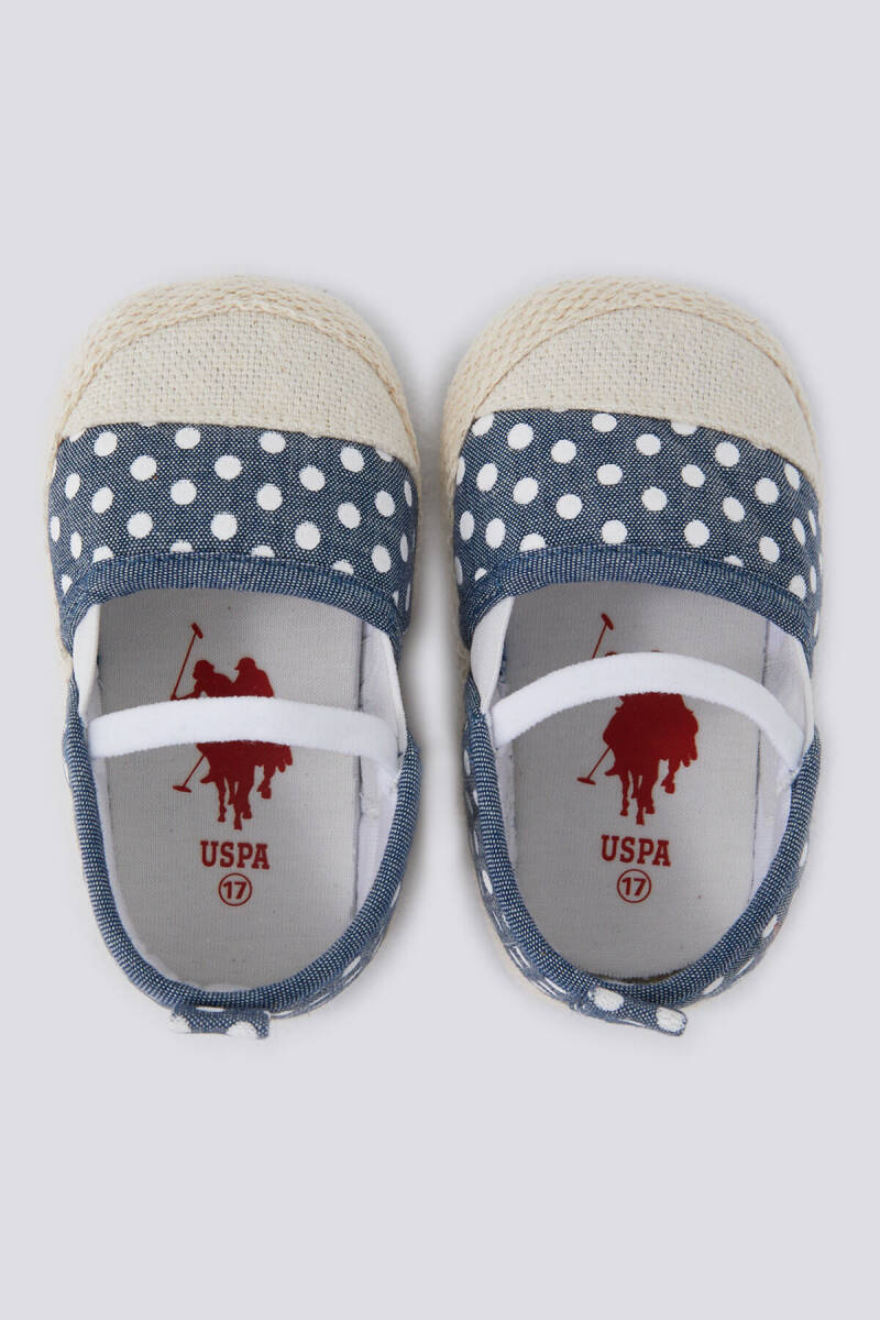 U.S. Polo Assn. Kız Bebek Pamuklu Pigment Baskılı Yazlık Regular Fit Mavi Ayakkabı USB1307-B-V2 - 5