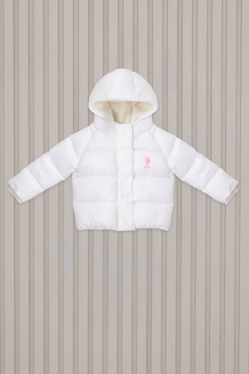 U.S. Polo Assn. Kız Bebek Beyaz Bebek Mont