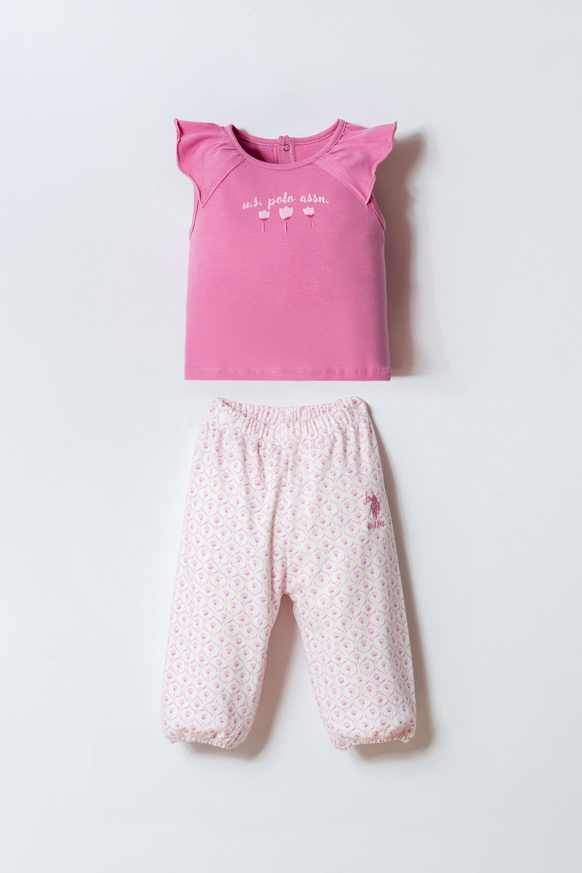 U.S. Polo Assn. Kız Bebek Pembe Bebek Takım