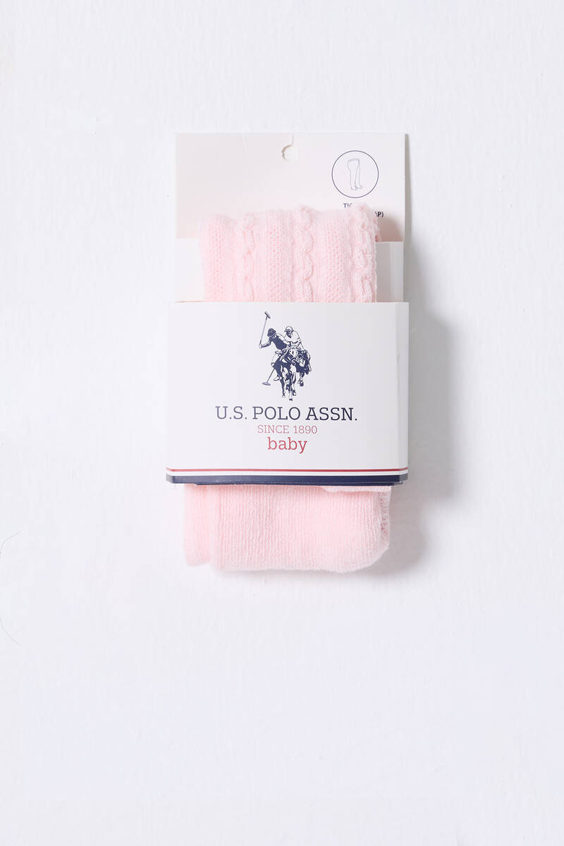 U.S. Polo Assn. Kız Bebek Baskısız Yazlık Regular Fit Pembe Çorap USB1330-B-V2 - 2