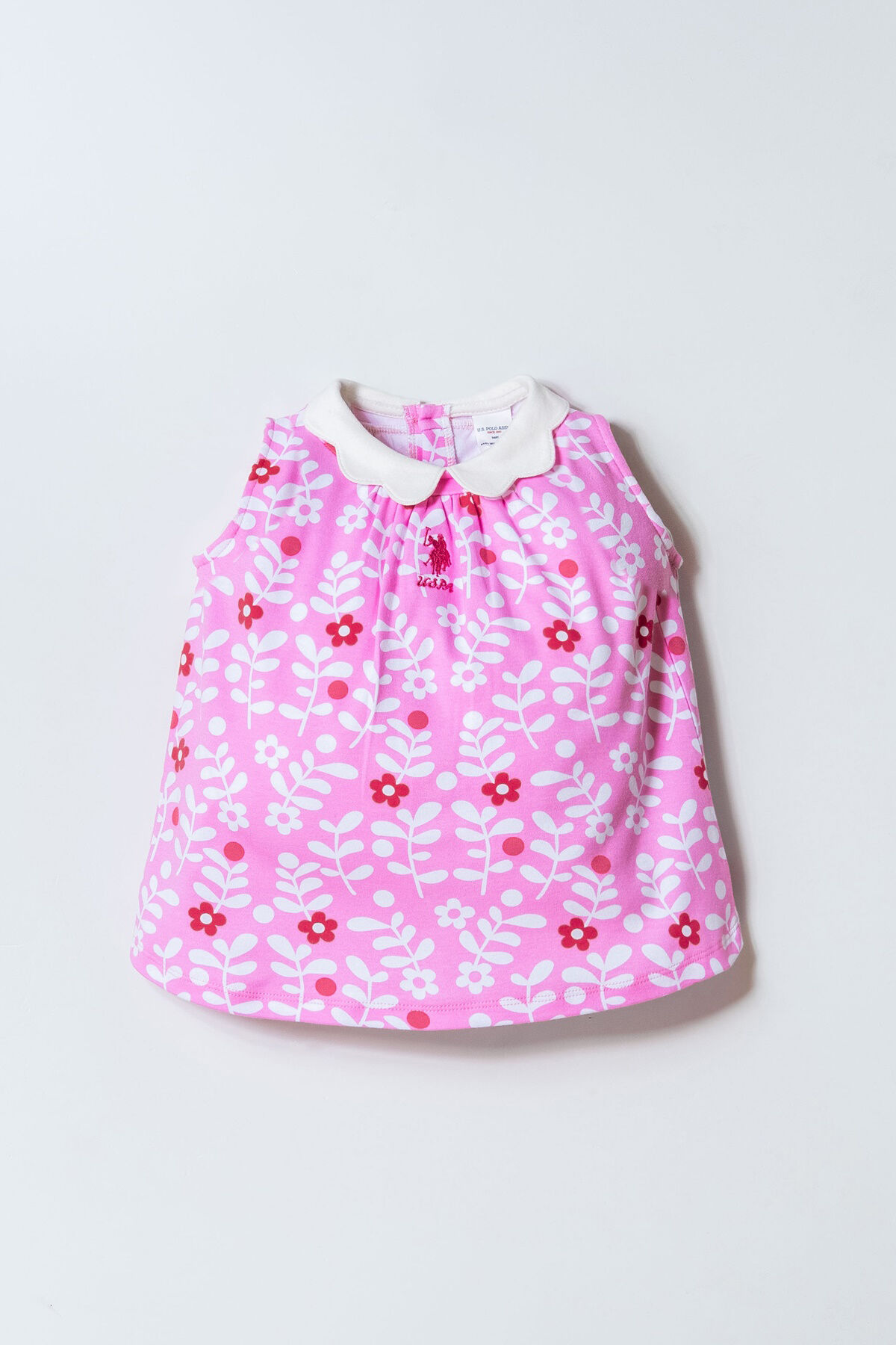 U.S. Polo Assn. Kız Bebek Pembe Elbise