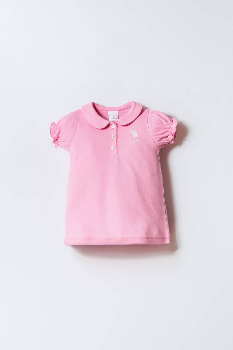 U.S. Polo Assn. Kız Bebek Pembe Elbise
